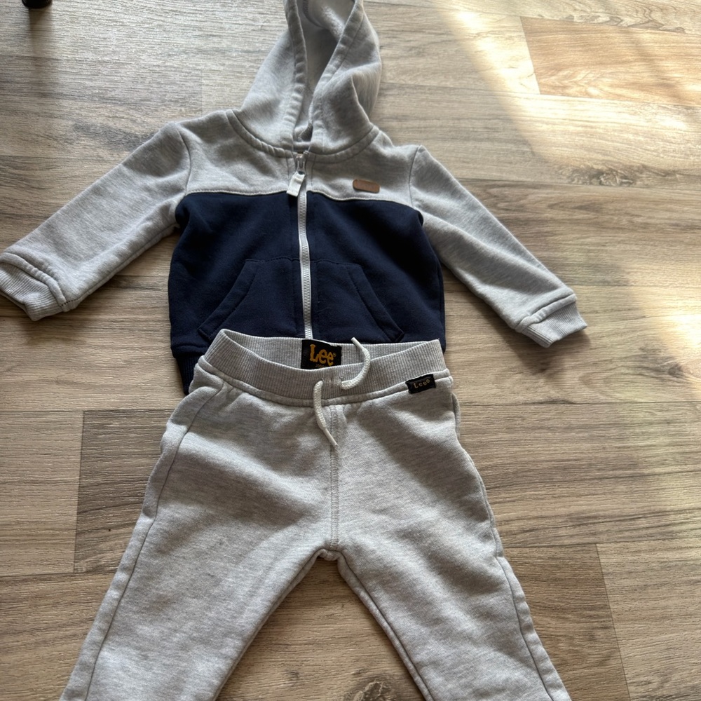 Lee Grey & Navy Jogger Set